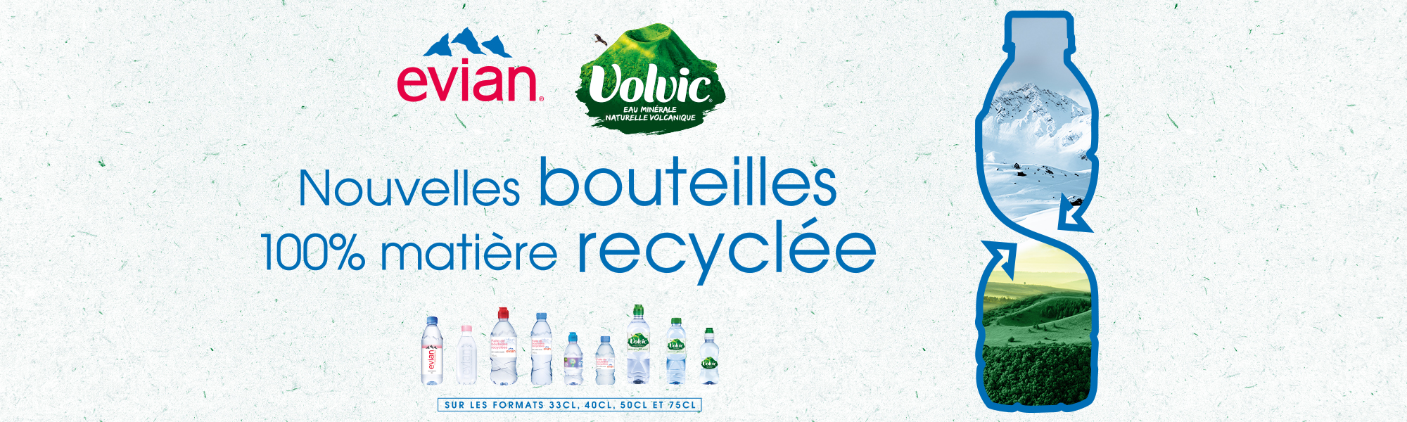 VOLVIC Bouteille plastique d'eau nature de 50 cl